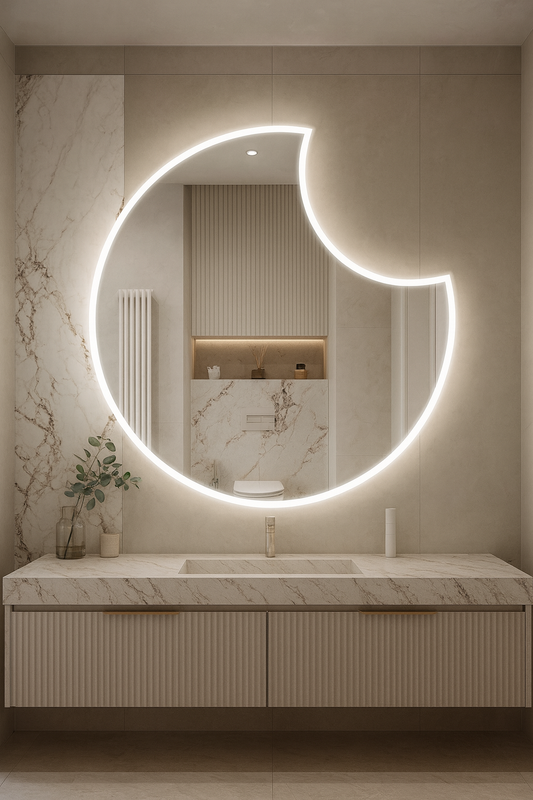 Espelho Decorativo Lua LED - 44x64cm a 60x160cm