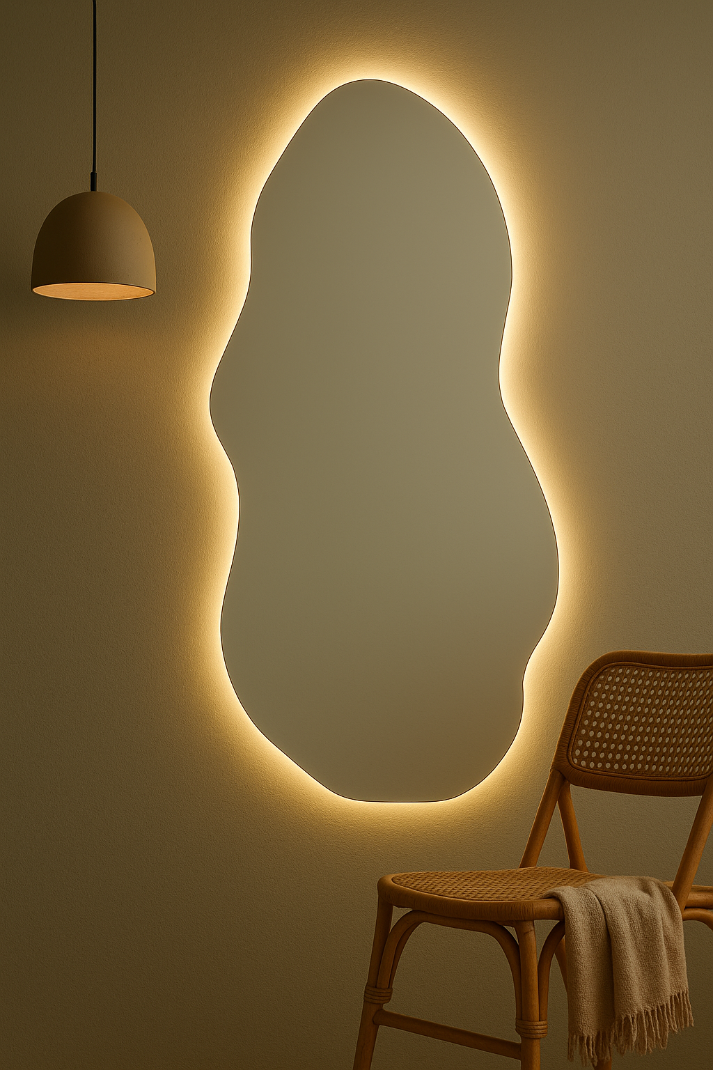 Espelho Decorativo Sol LED - 44x64cm a 60x160cm